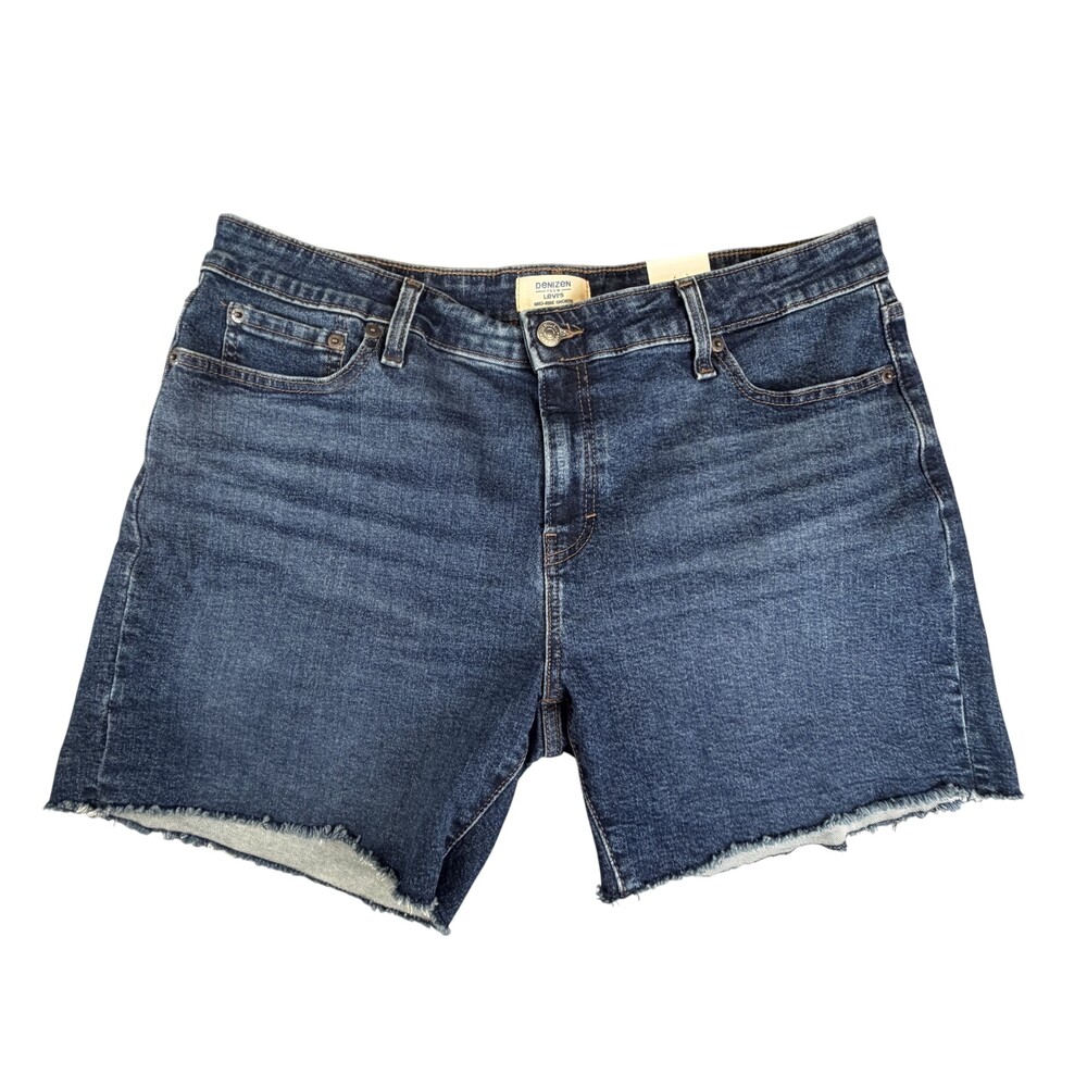 Denizen From Levi's Shorts Womens 16 Blue Denim Cutoff Frayed Hem Summer Casual
